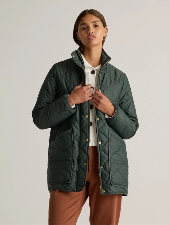 Quince Jackets & Blazers - Quince Feathetless Quilted Puffer Jacket Verdant Green Size Large NWT